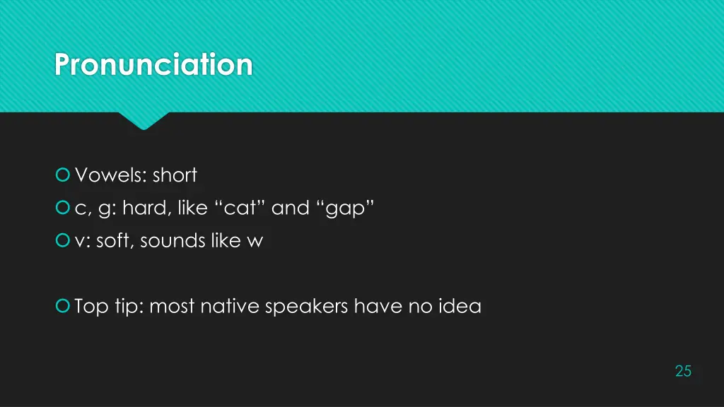 pronunciation