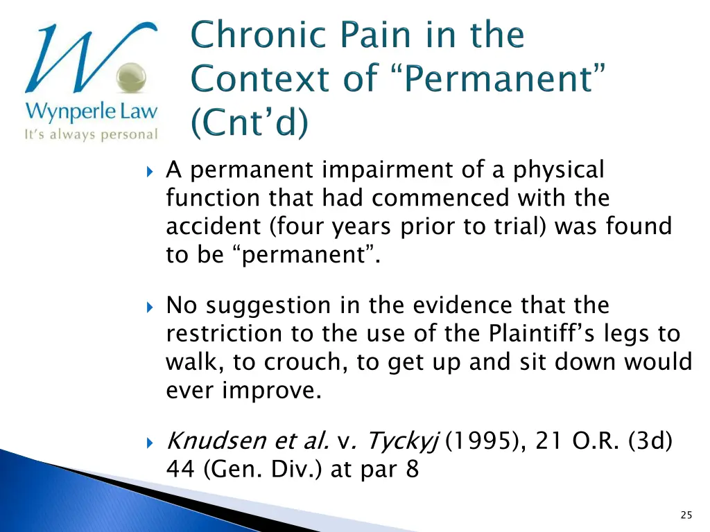 a permanent impairment of a physical function