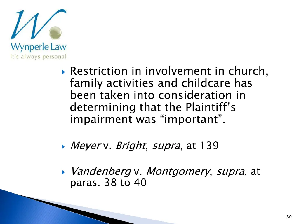 restriction in involvement in church family