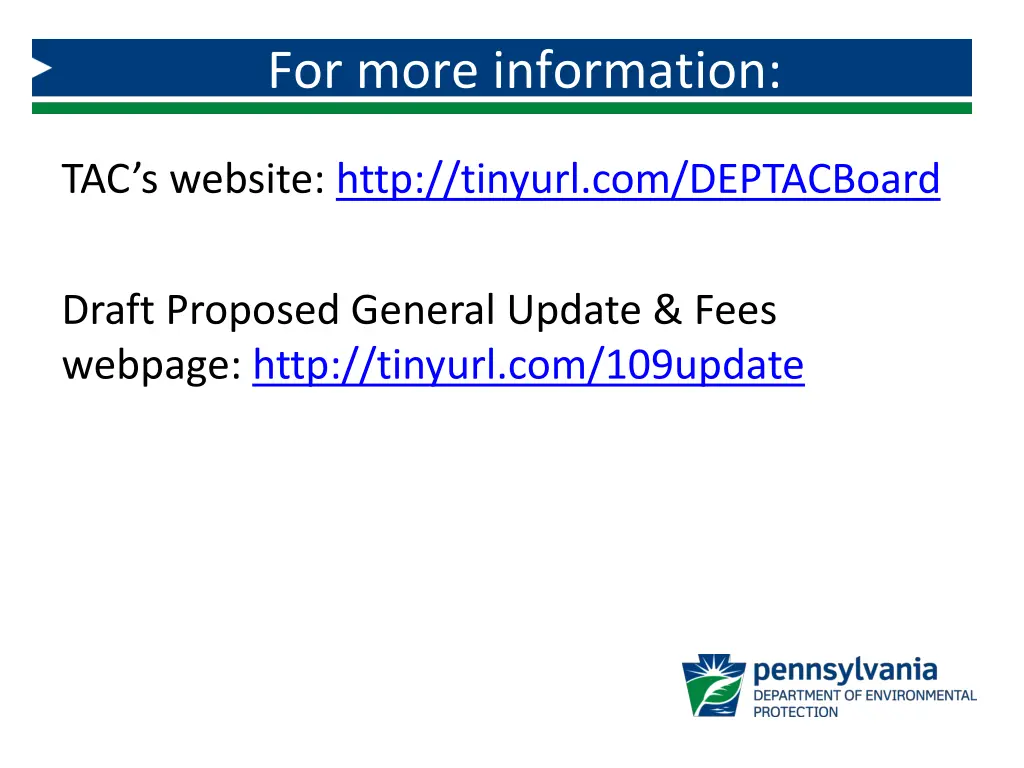 for more information