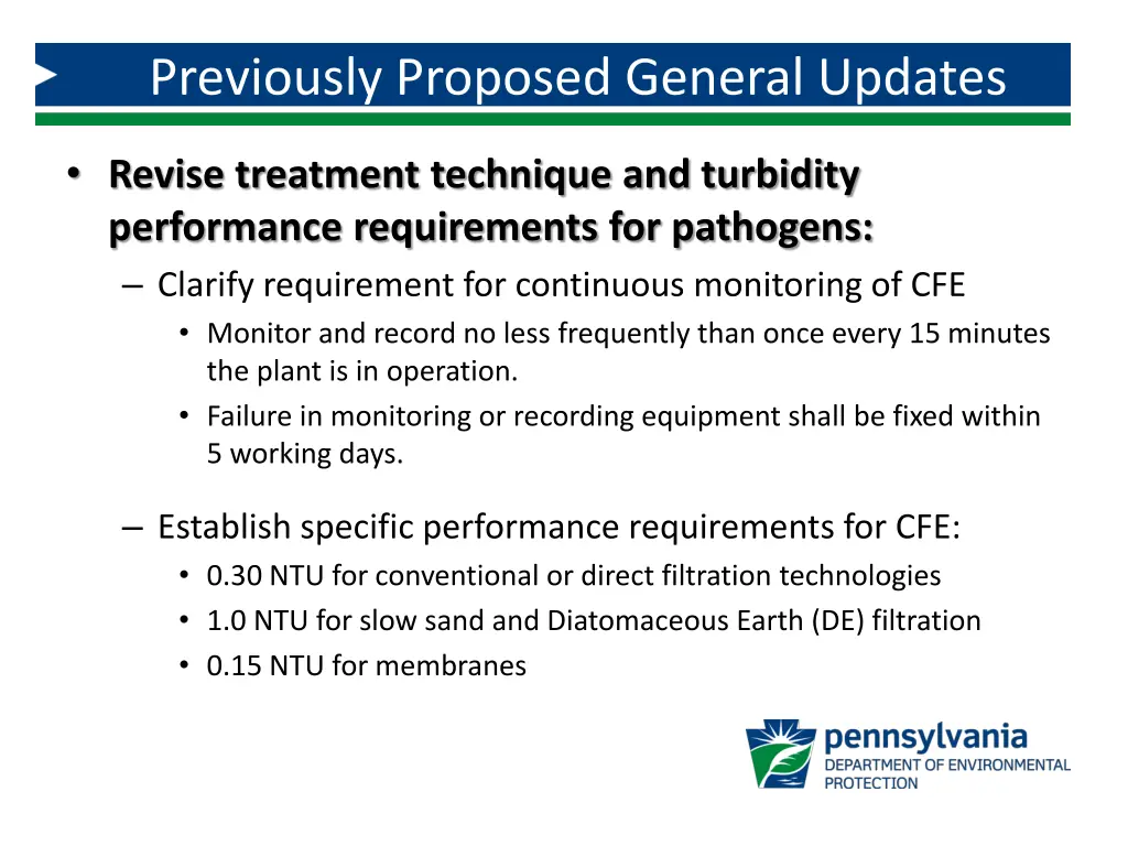previously proposed general updates 4