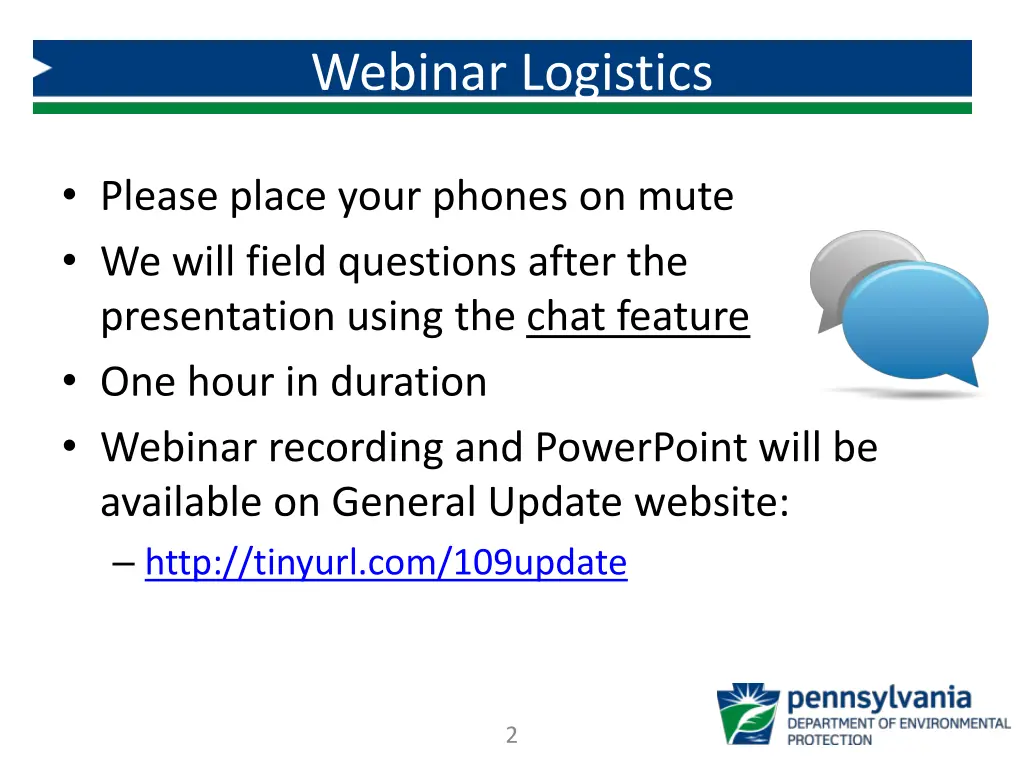 webinar logistics