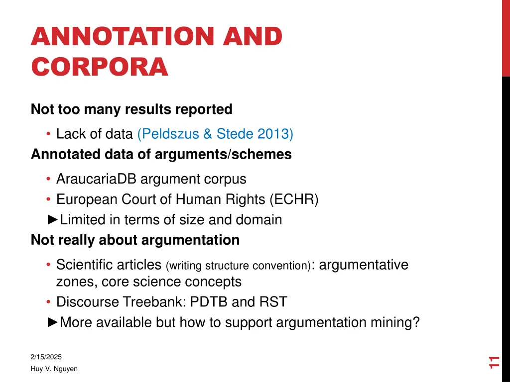 annotation and corpora