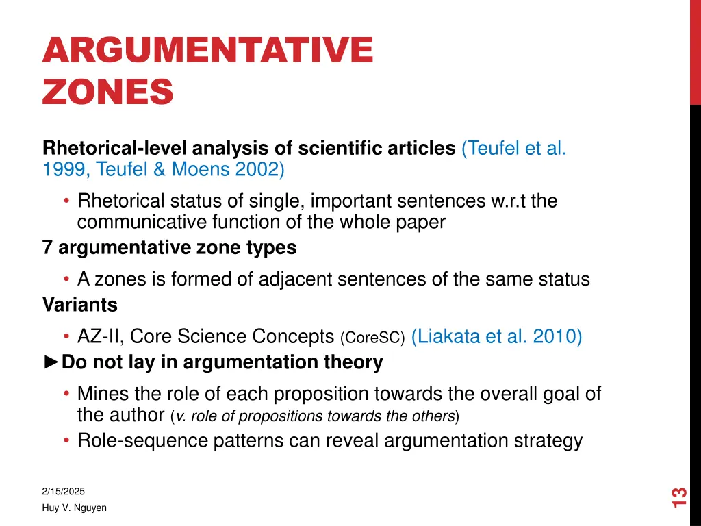 argumentative zones