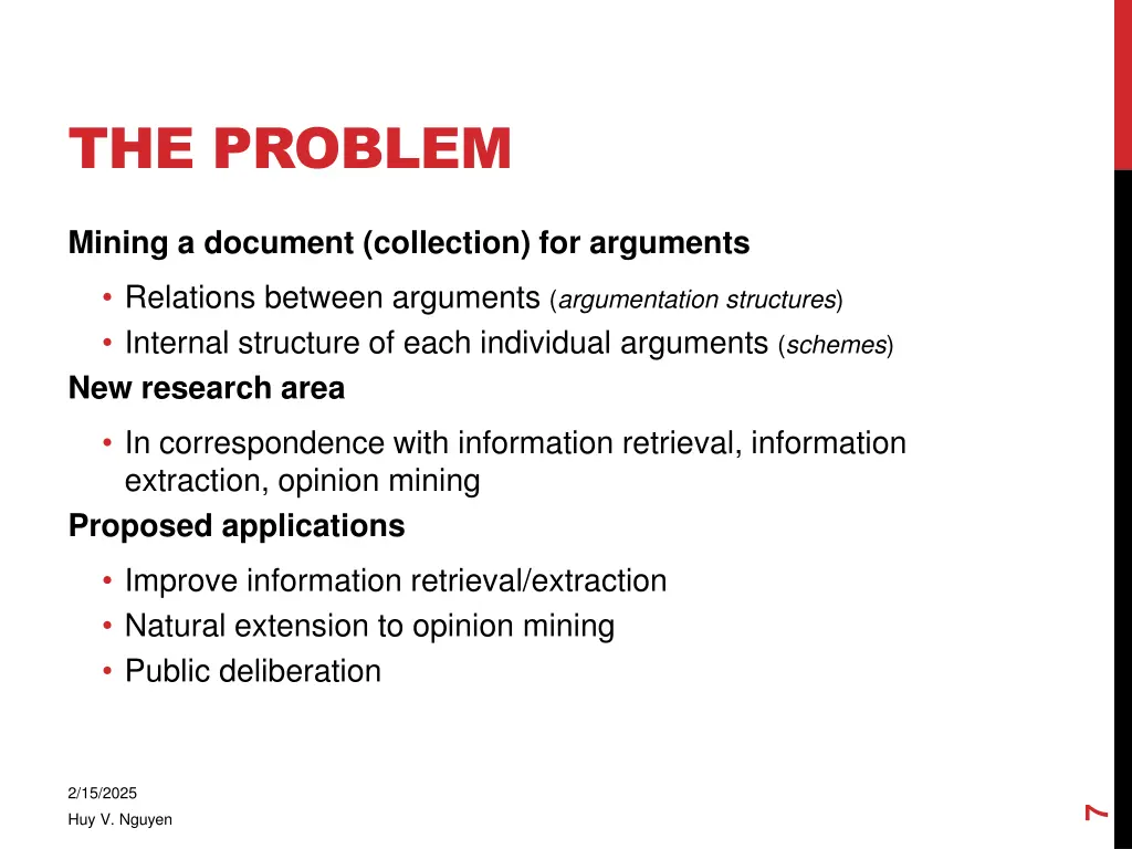 the problem
