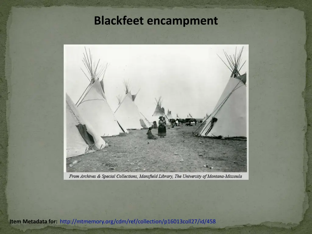blackfeet encampment