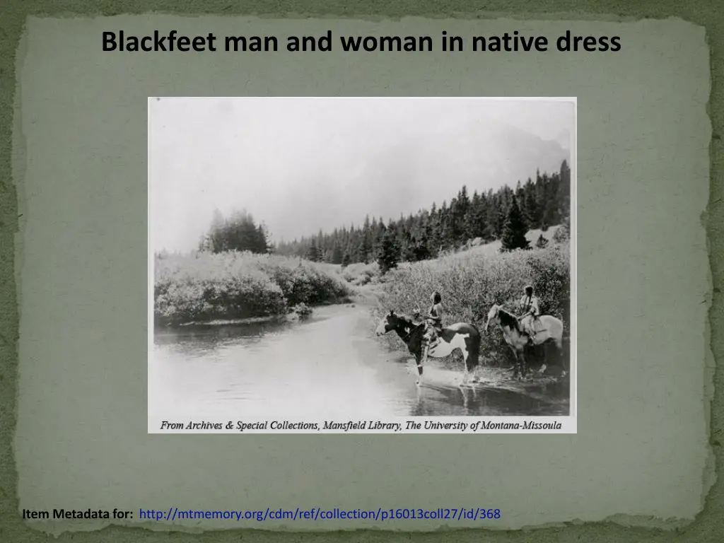 blackfeet man and woman in native dress