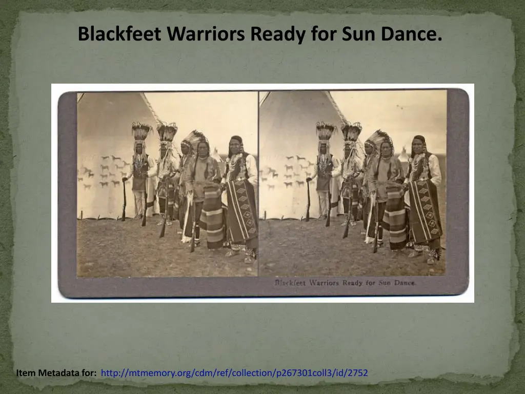 blackfeet warriors ready for sun dance