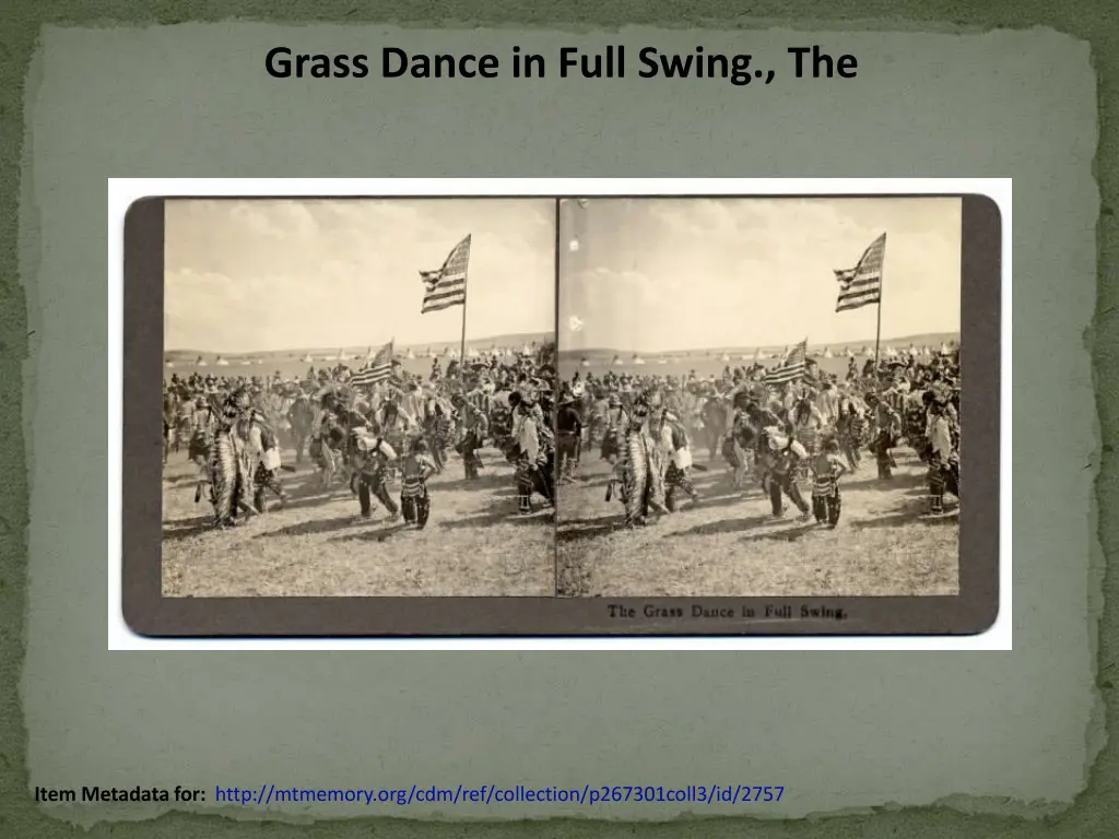 grass dance in full swing the