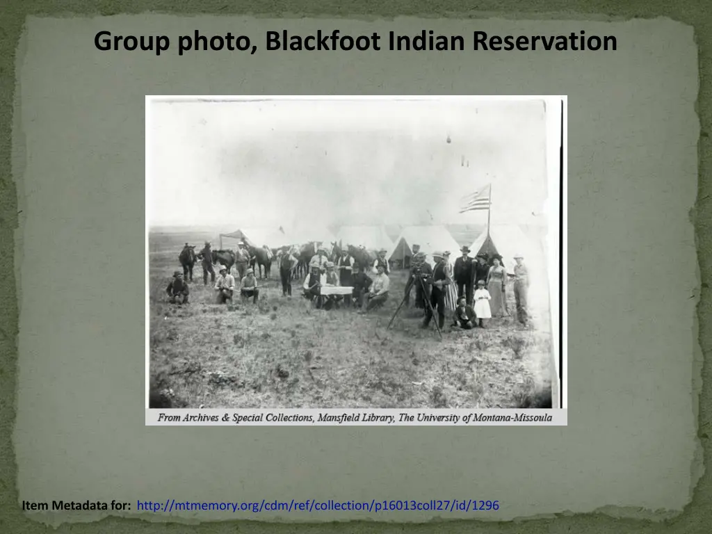 group photo blackfoot indian reservation
