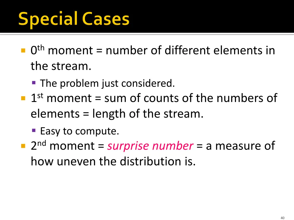 0 th moment number of different elements