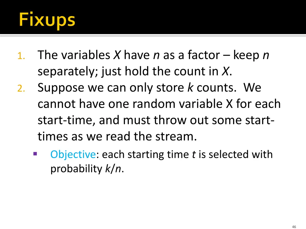 1 the variables x have n as a factor keep