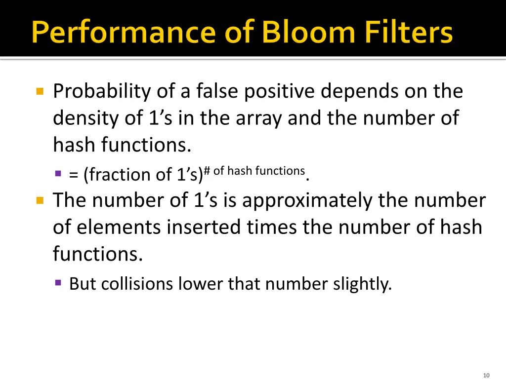 probability of a false positive depends