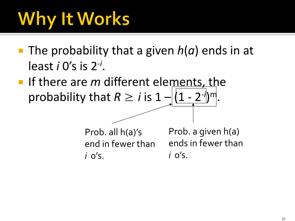 the probability that a given h a ends in at least