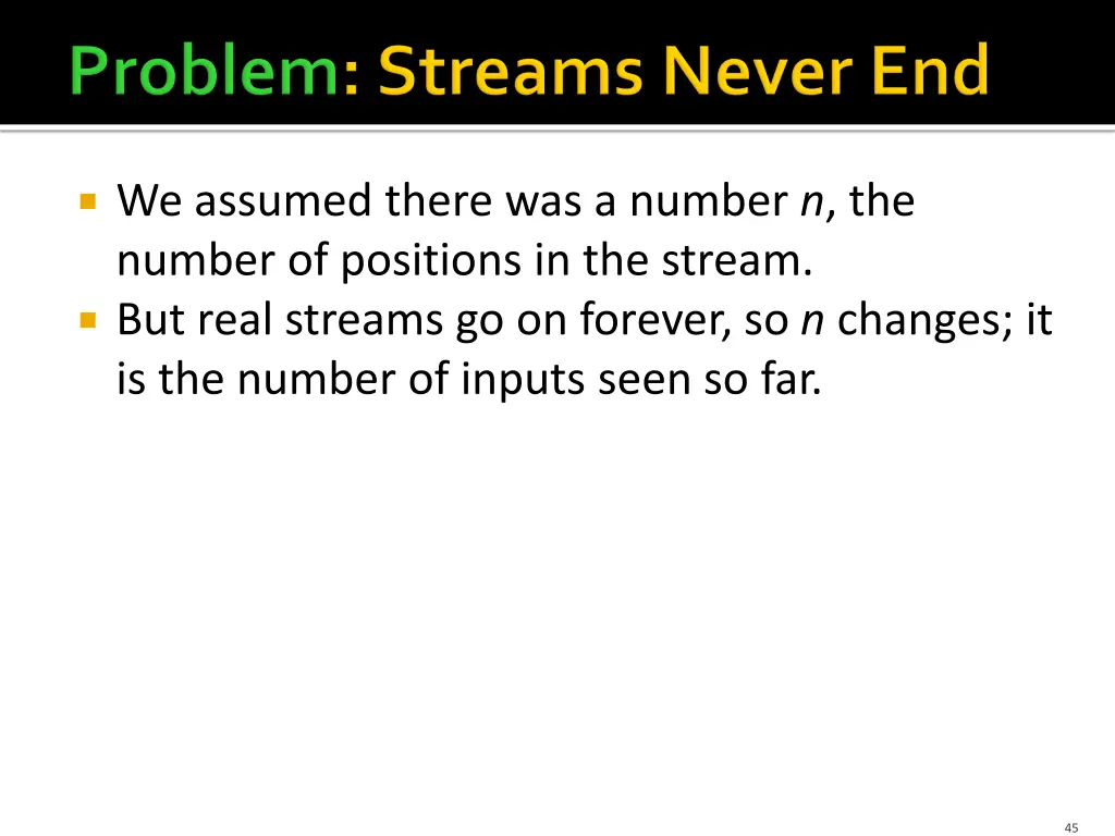 we assumed there was a number n the number