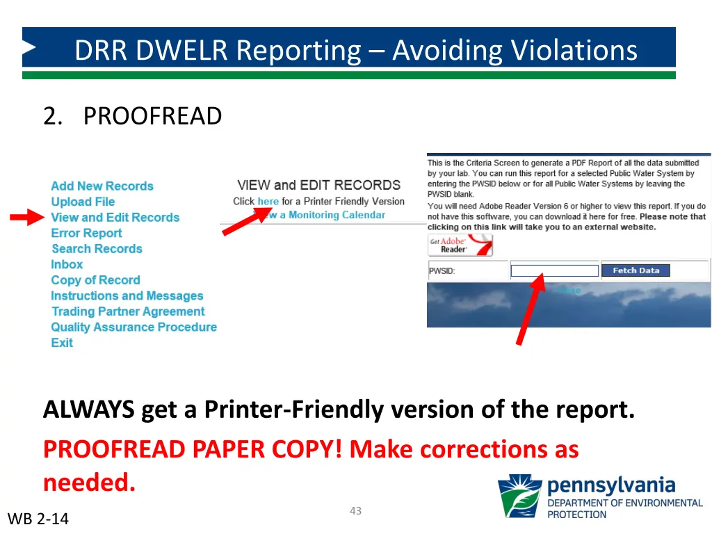 drr dwelr reporting avoiding violations 1