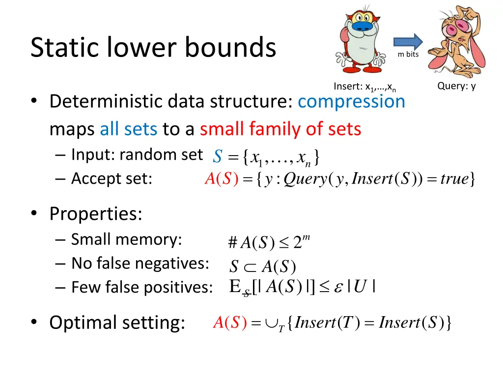 static lower bounds 1