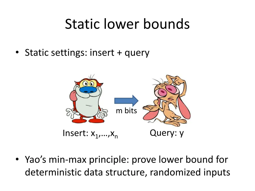 static lower bounds