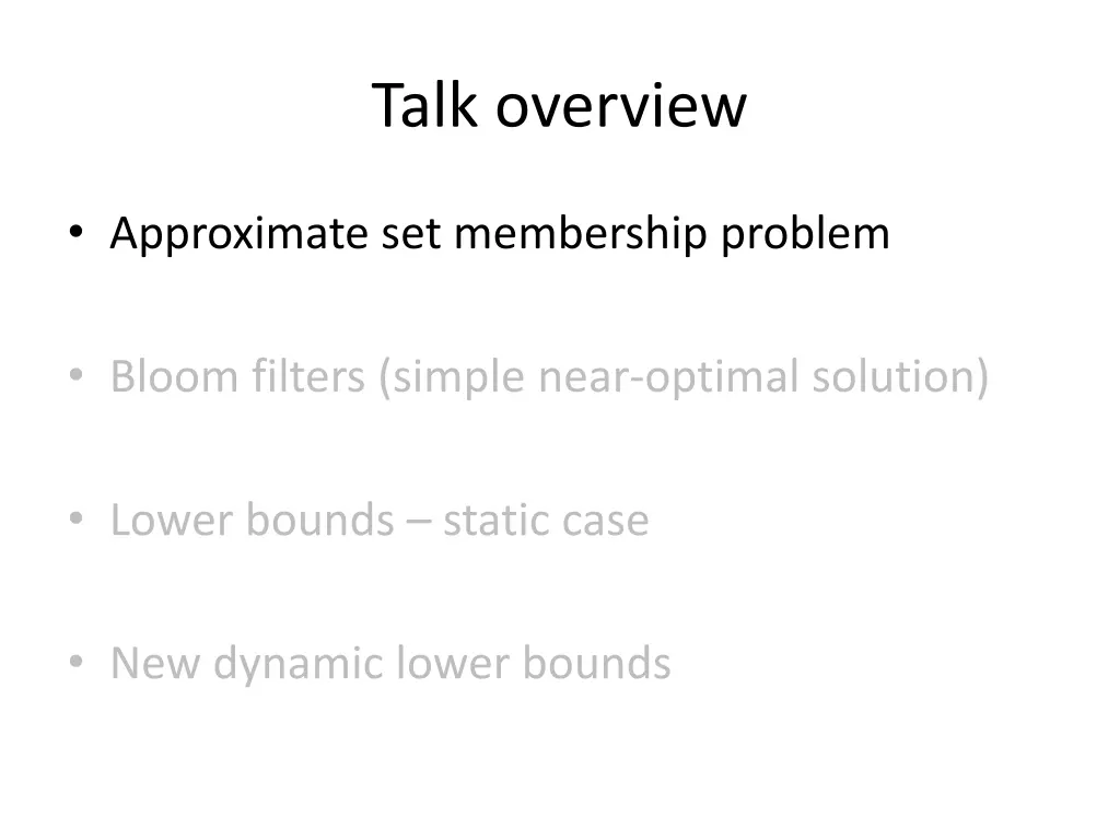 talk overview 1