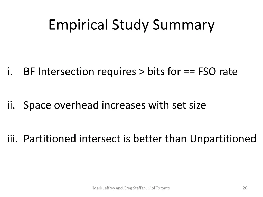 empirical study summary