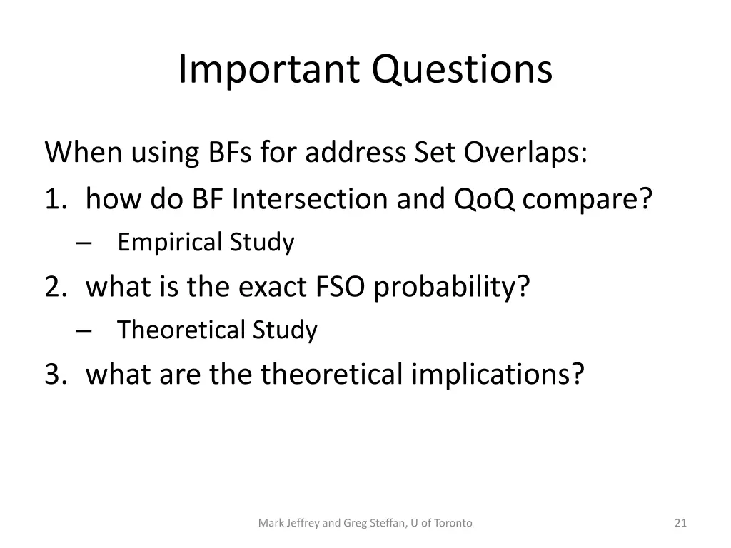 important questions