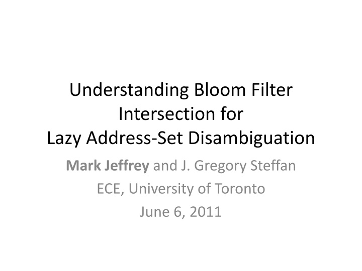 understanding bloom filter intersection for lazy