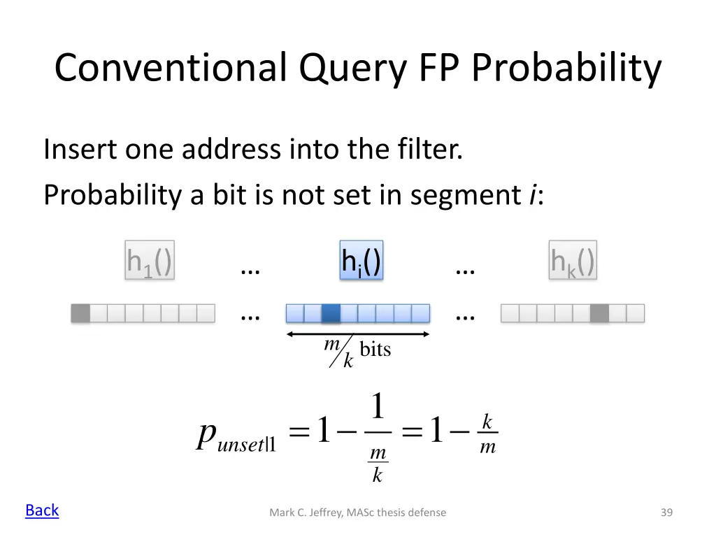 conventional query fp probability