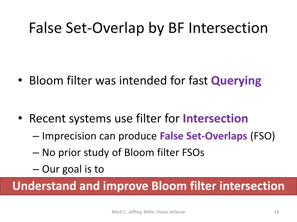 false set overlap by bf intersection