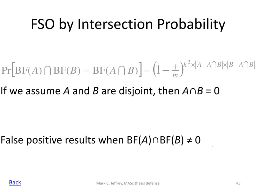 fso by intersection probability