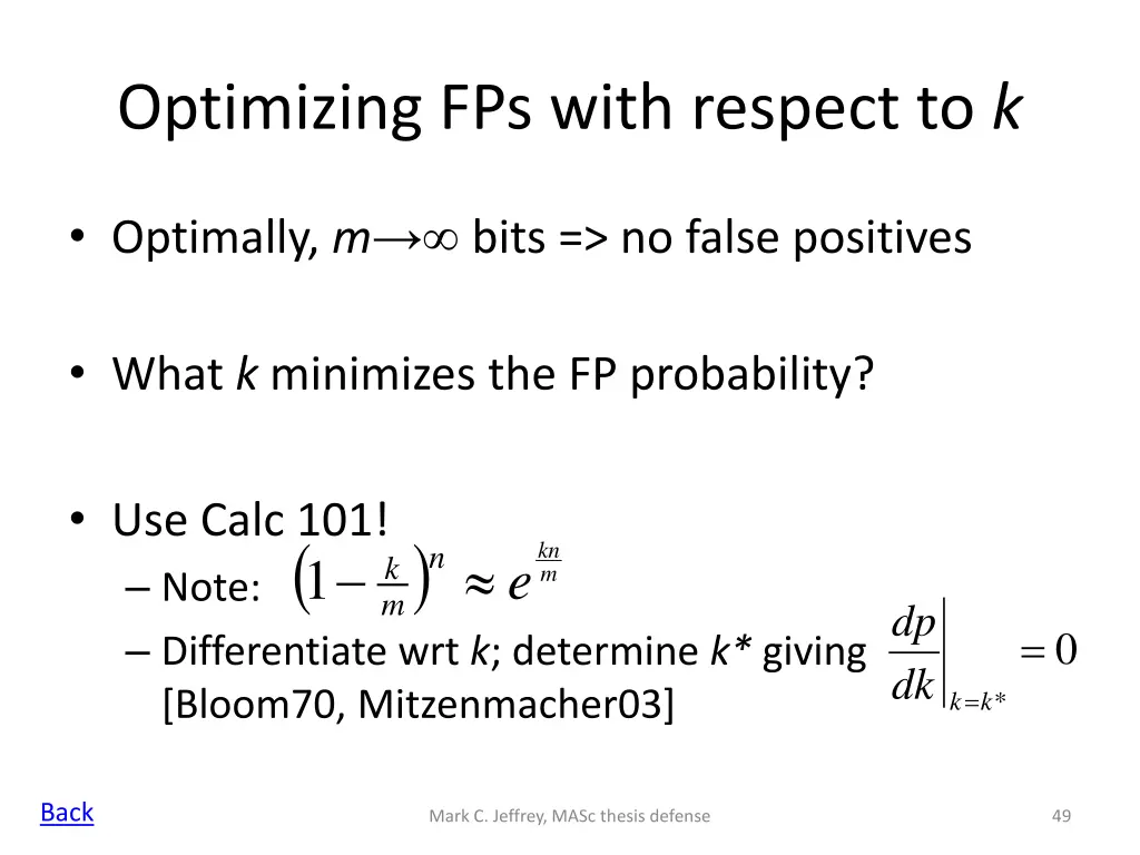 optimizing fps with respect to k