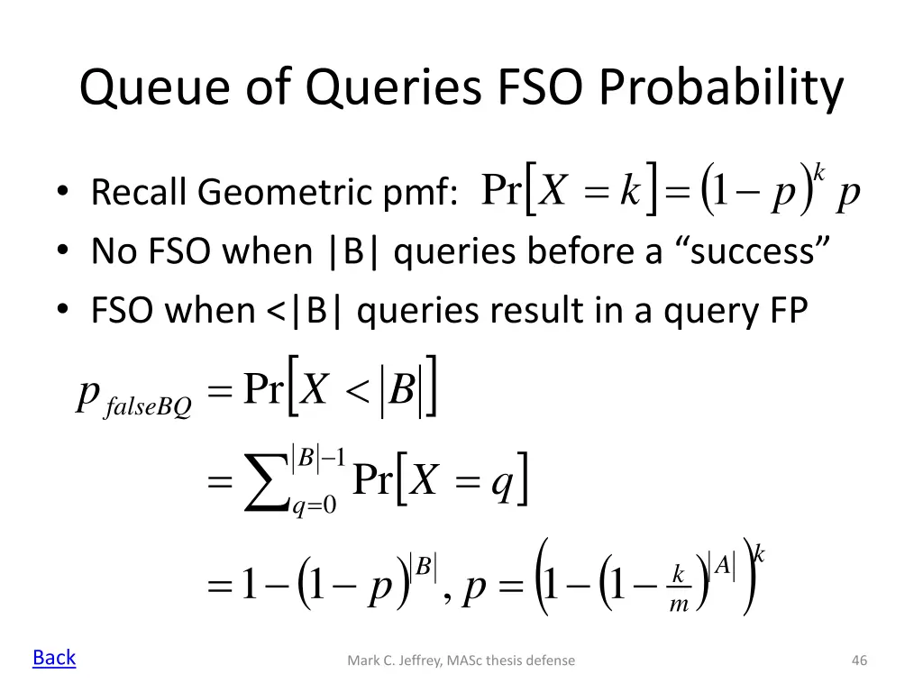 queue of queries fso probability 1