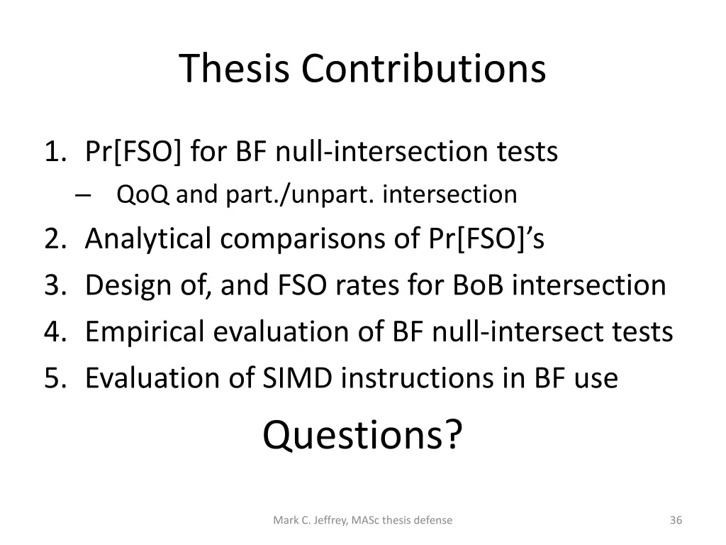 thesis contributions