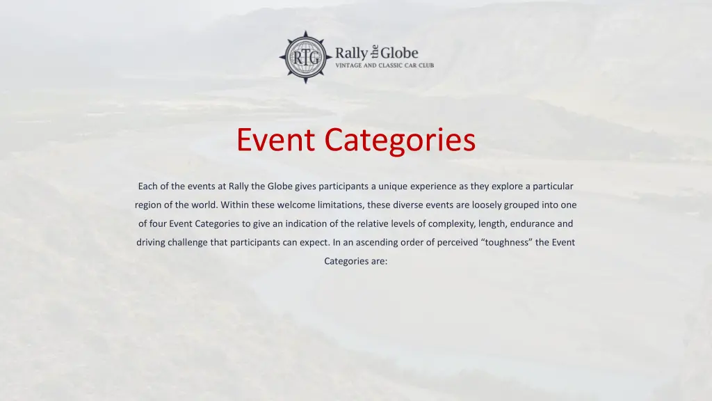event categories