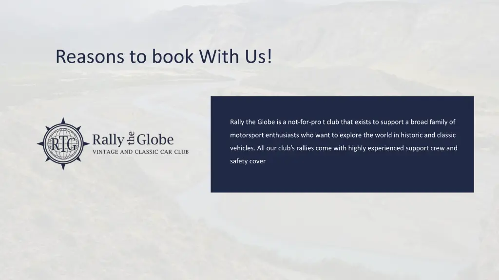 reasons to book with us