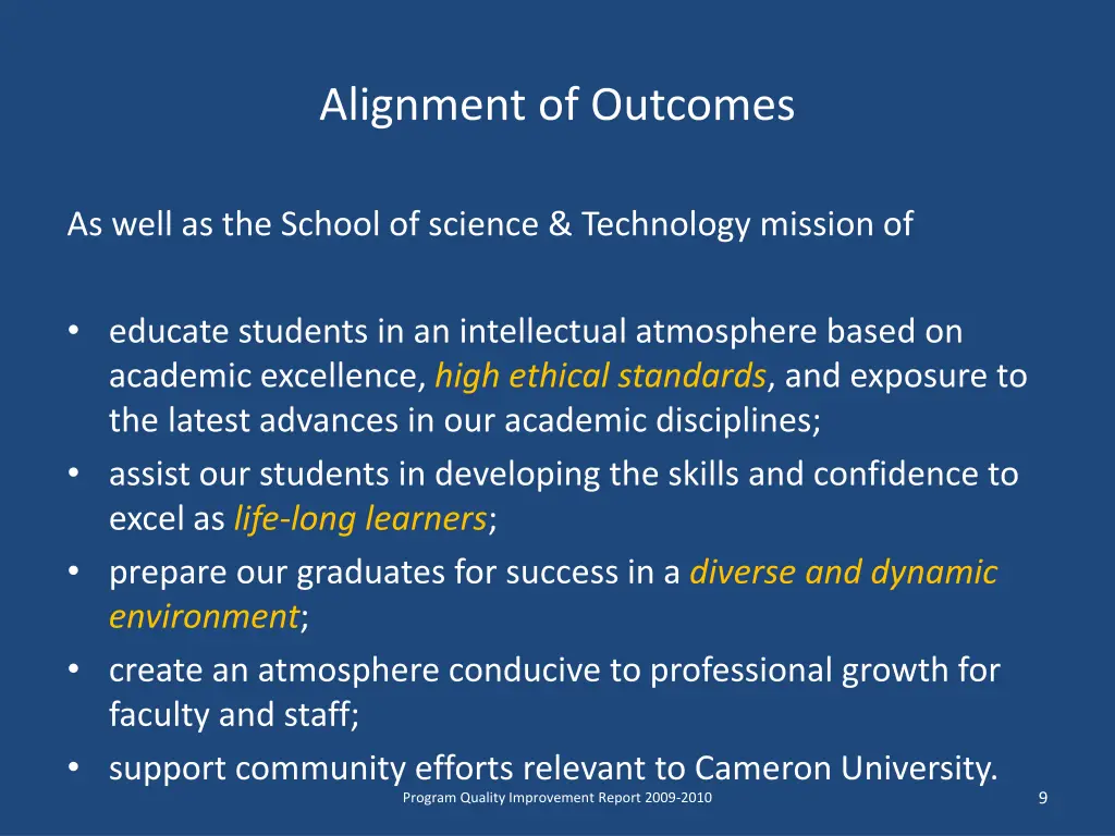 alignment of outcomes 2