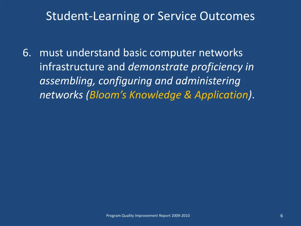 student learning or service outcomes 2