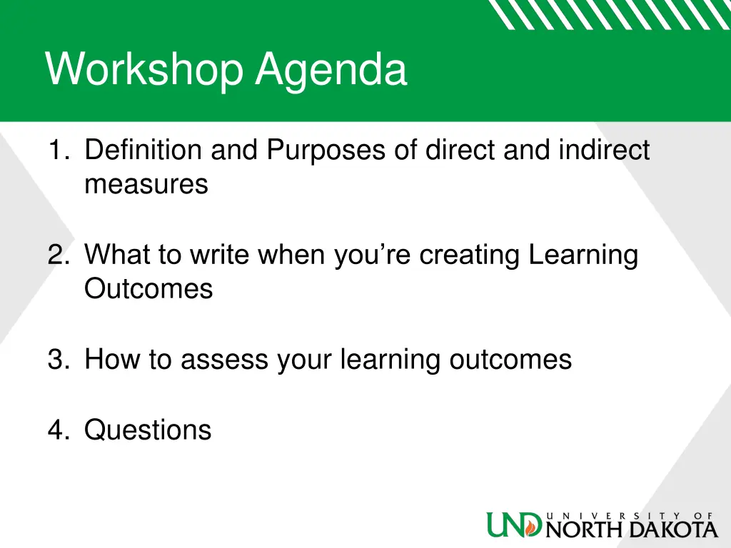 workshop agenda