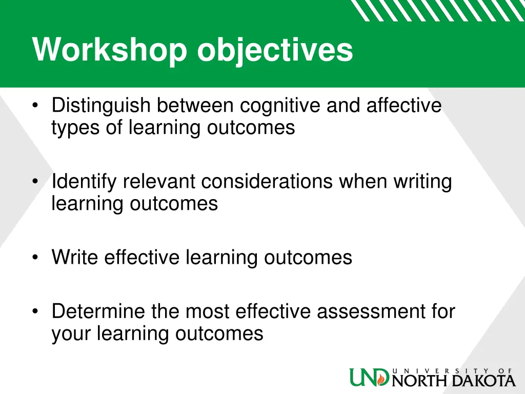 workshop objectives