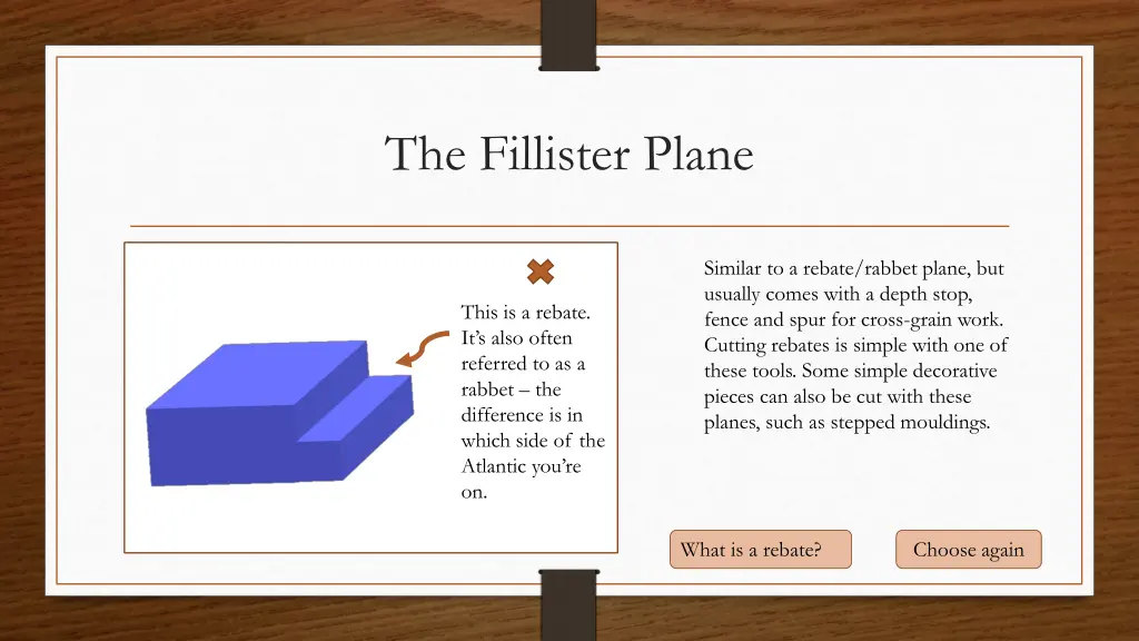 the fillister plane