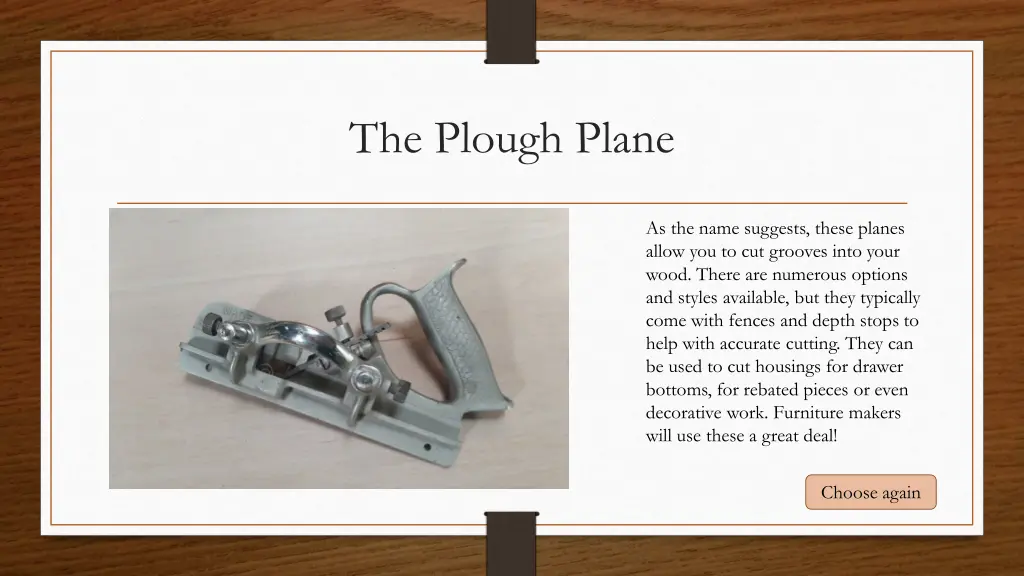 the plough plane