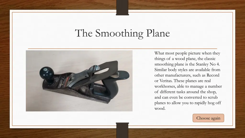 the smoothing plane