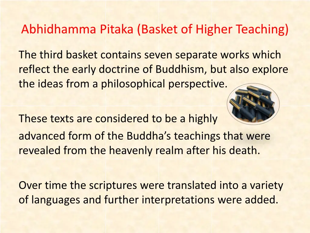 abhidhamma pitaka basket of higher teaching
