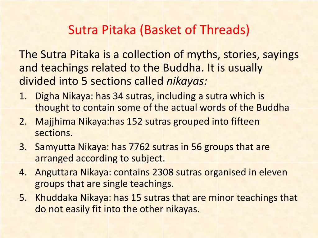 sutra pitaka basket of threads