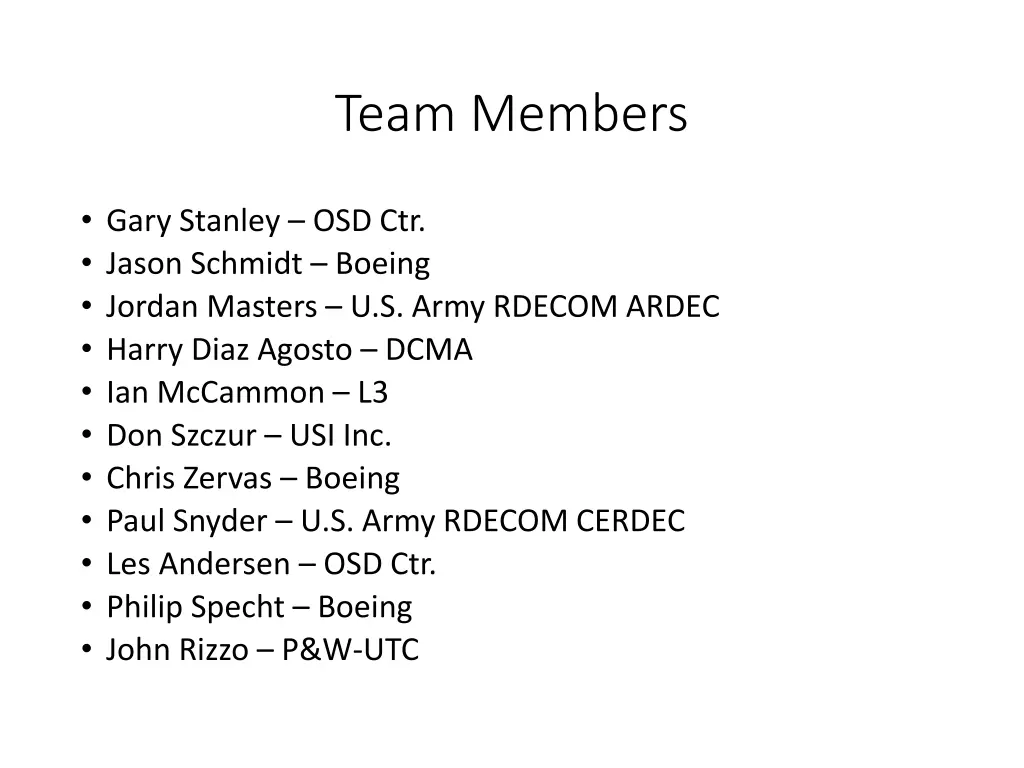 team members