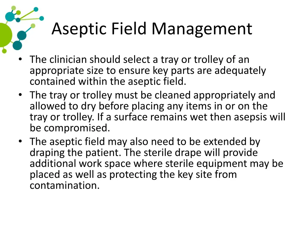aseptic field management 1