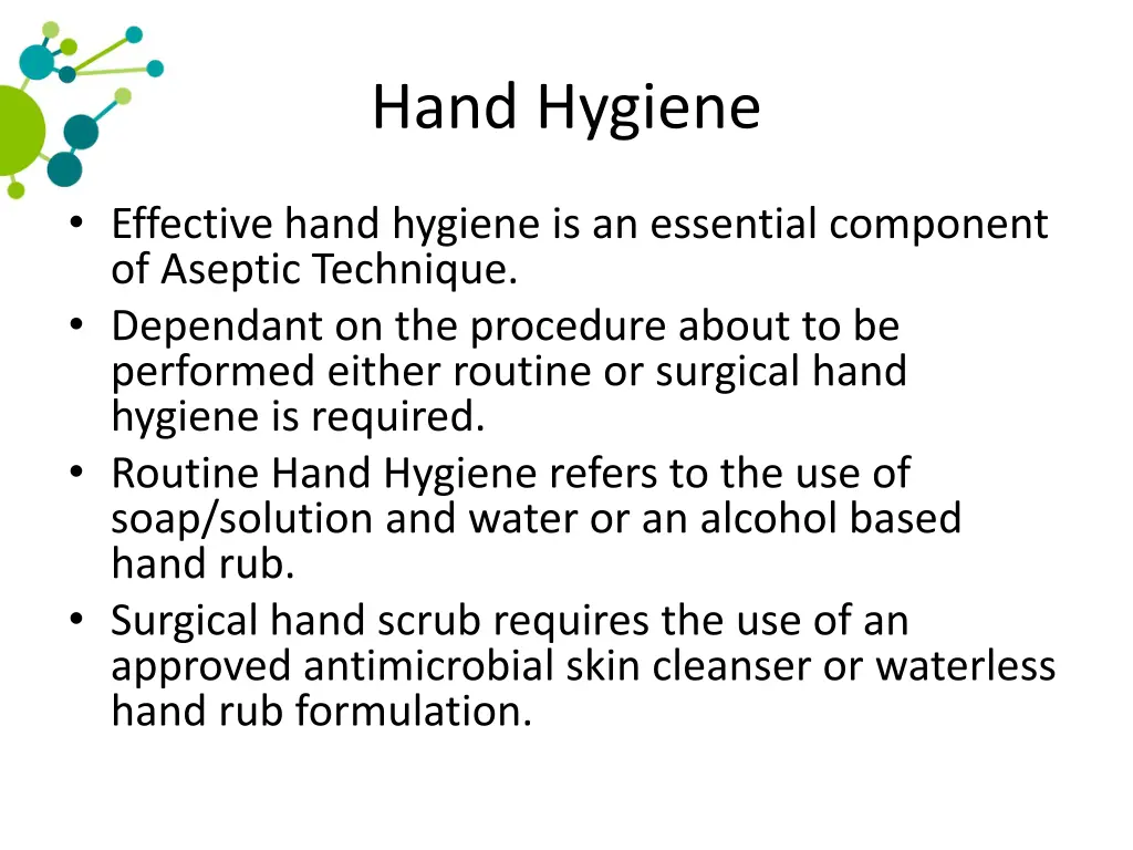 hand hygiene