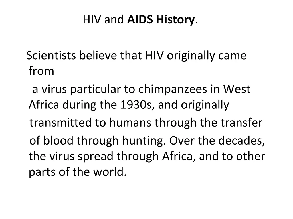 hiv and aids history