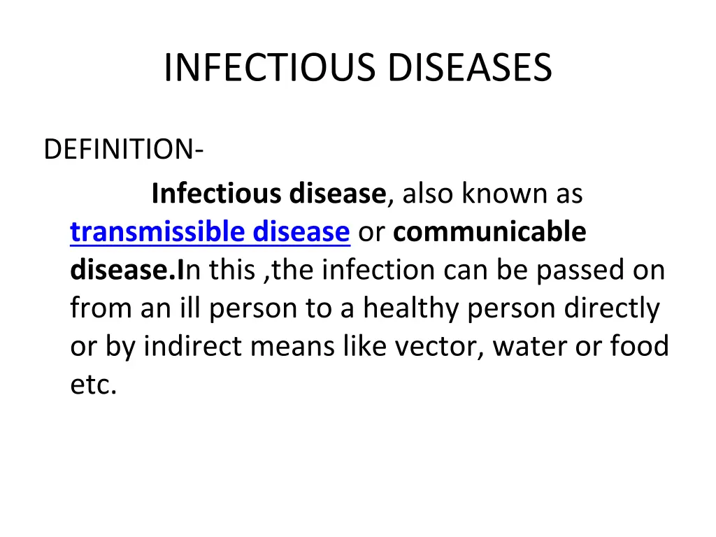 infectious diseases