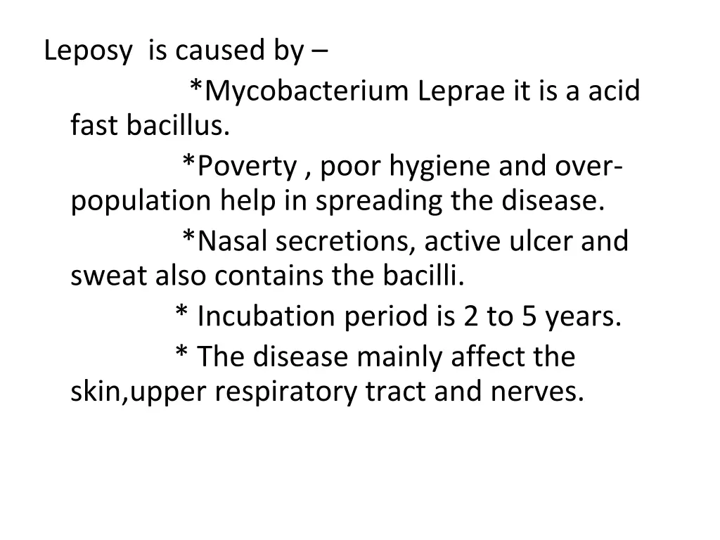 leposy is caused by