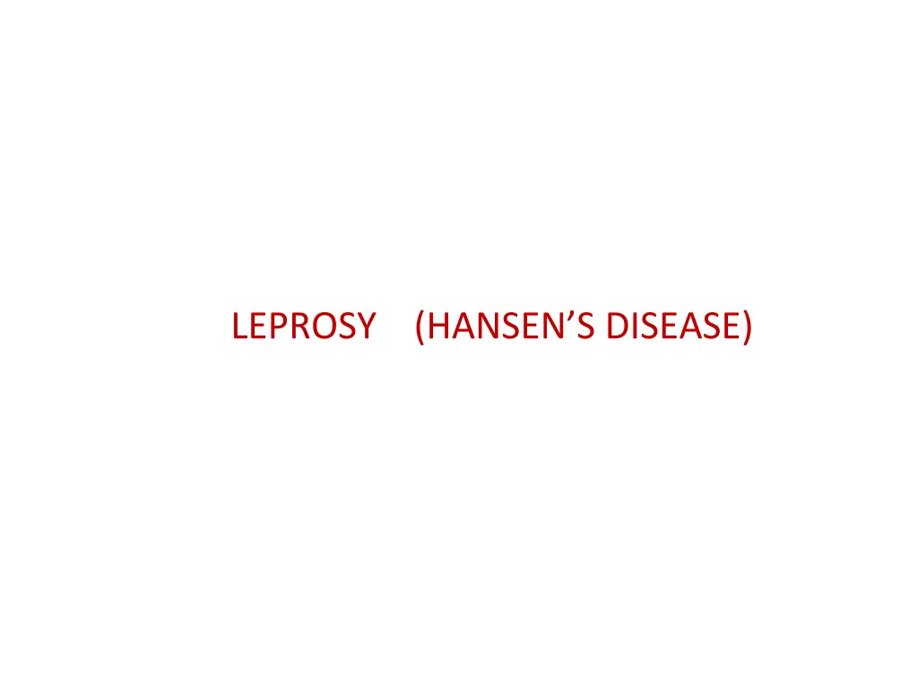 leprosy hansen s disease 1